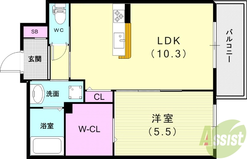 LUZ　KOBEの間取り