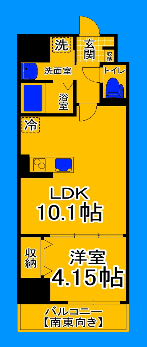 堺市堺区甲斐町東のマンションの間取り