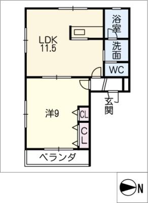 ＬＡ　ＣＡＳＡ弥富IIの間取り