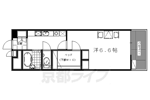 長岡京市調子のマンションの間取り