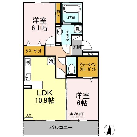 グリーンパークMIYUKIの間取り