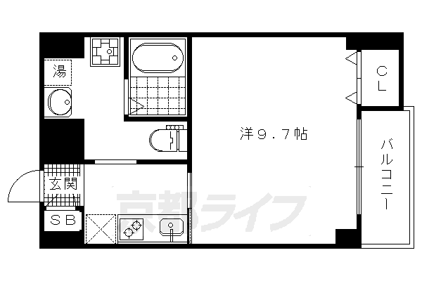 京都市上京区梶井町のマンションの間取り