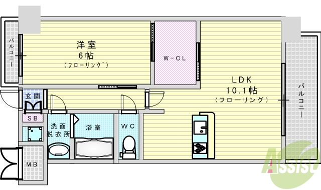 S-RESIDENCE新大阪Gardenの間取り