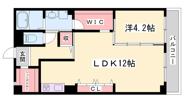 クレアトーレ姫路駅前の間取り