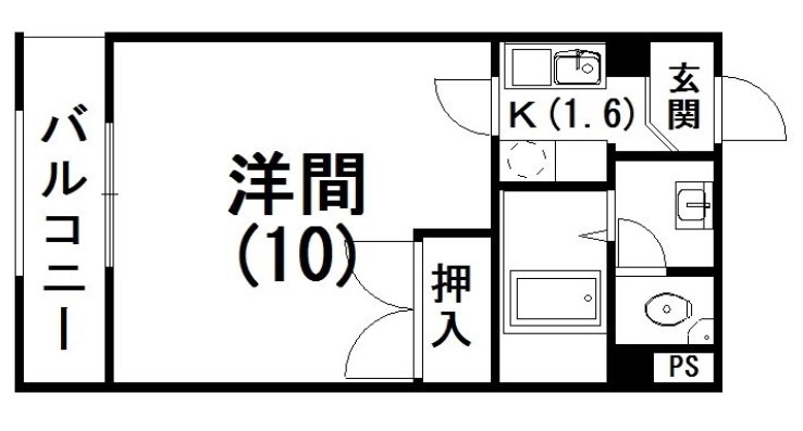 浜松市中央区尾張町のマンションの間取り