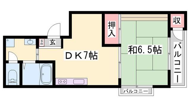 加古郡稲美町六分一のアパートの間取り