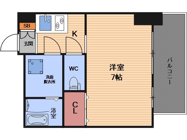 フォーリアライズ昭和南通IIの間取り