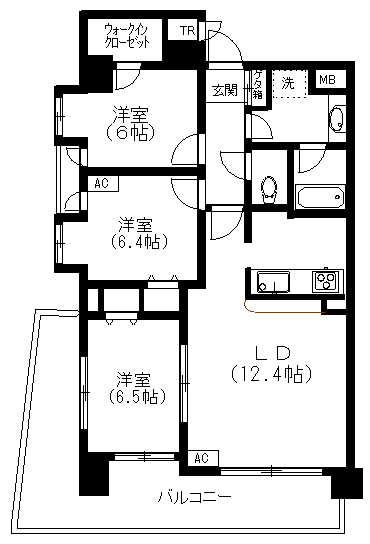 キャメロット船橋夏見の間取り