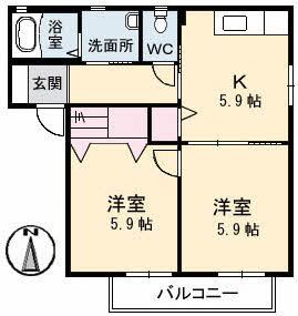 バリュージュサンヨーＣ棟の間取り