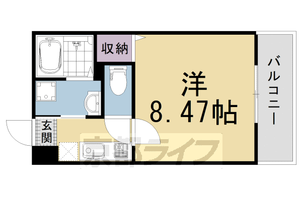 フラッティ天神川三条の間取り