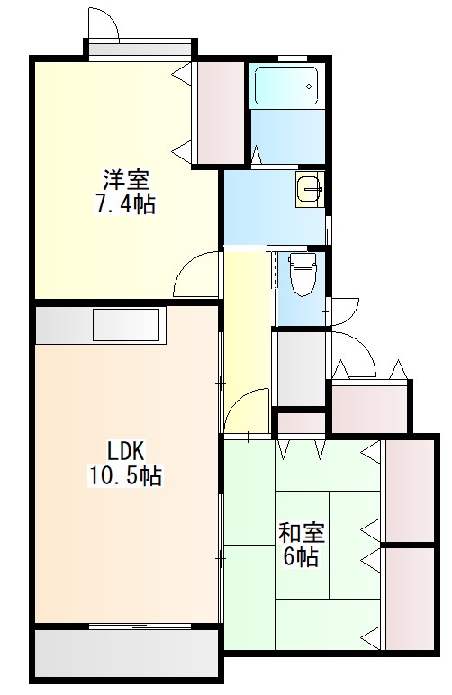 メゾントワダ稲生55号棟の間取り