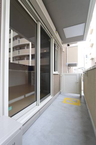 バルコニー　洗濯物もしっかり乾きます
