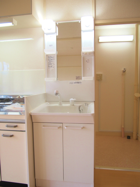 洗面設備　ゆったりとスペースのある洗面所※別号室の写真です