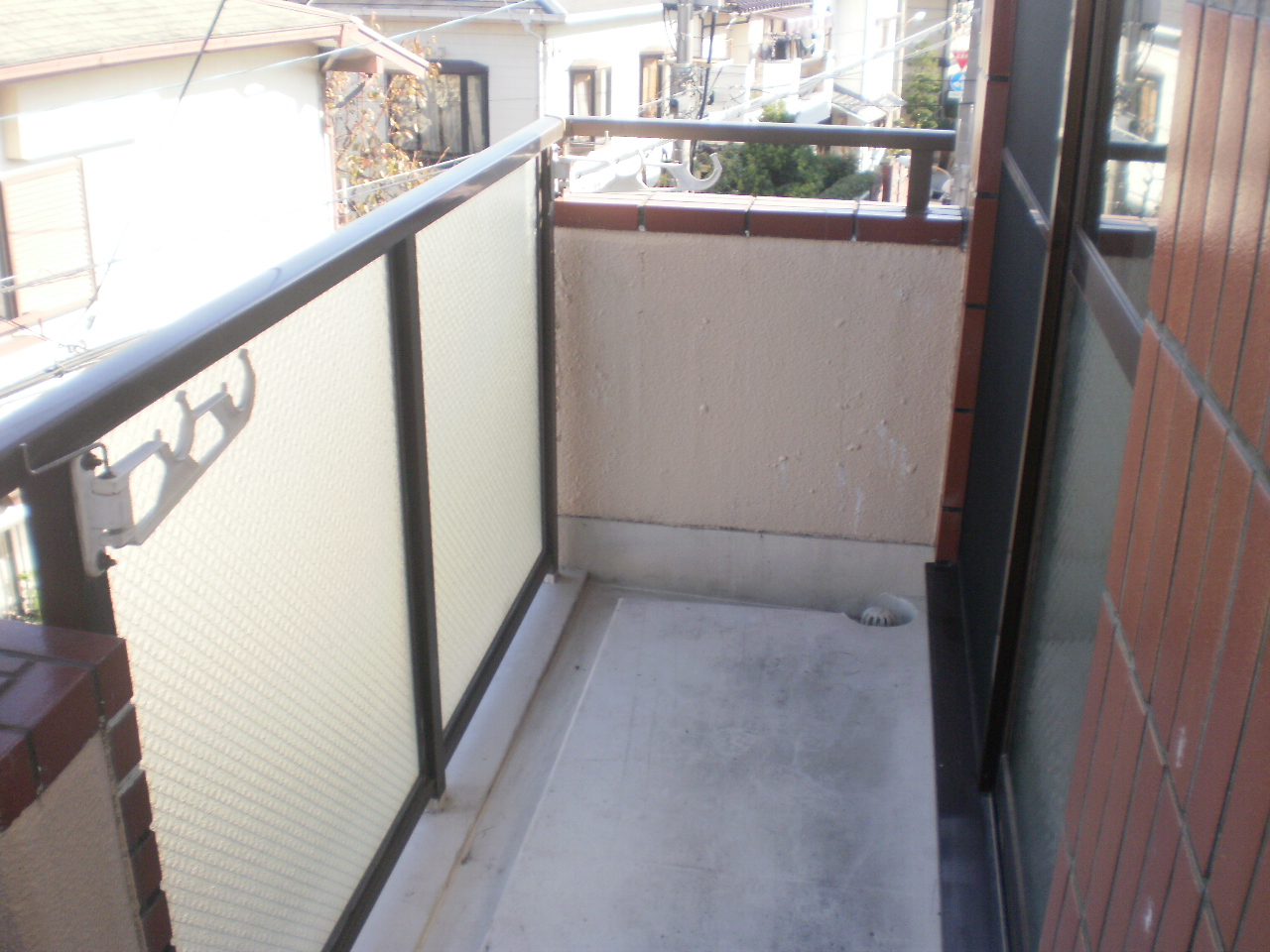 バルコニー　全室角部屋です