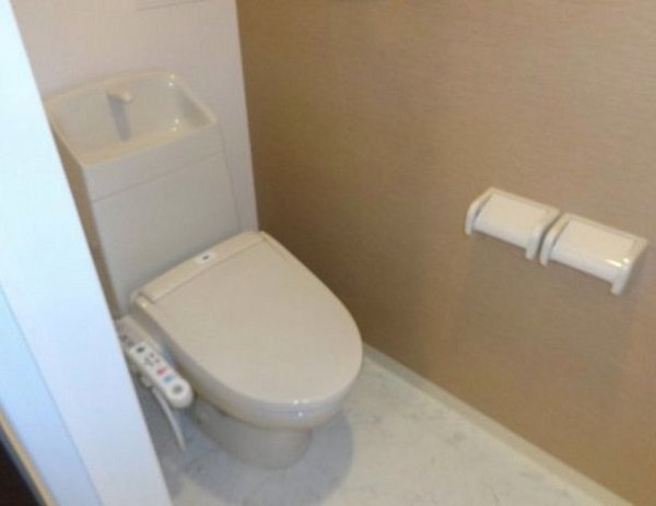 トイレ　あると嬉しいウォシュレット機能付きです。