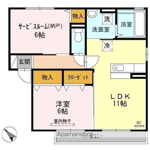 エンブレム伴 Bの間取り写真