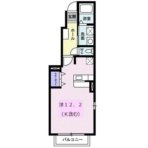 ＪＲ宇部線 床波駅 徒歩28分 2階建 築21年の間取り写真