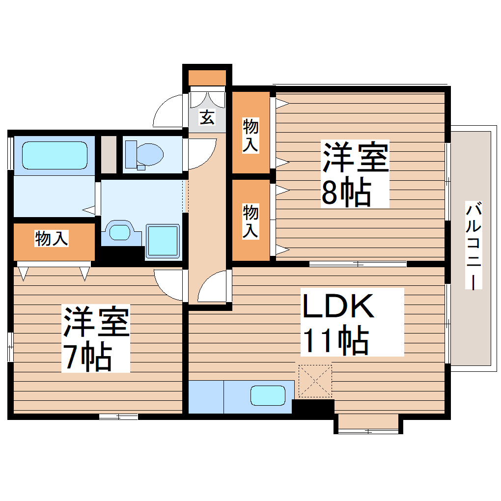 リビングタウン新田東Cの間取り写真