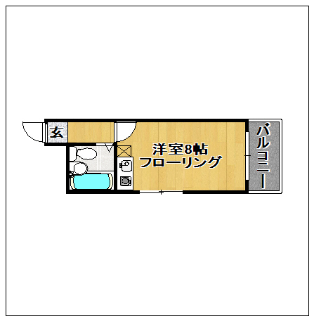 地下鉄七隈線 六本松駅 徒歩14分 4階建 築41年の間取り写真