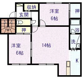 ベルフラワーＢ棟の間取り