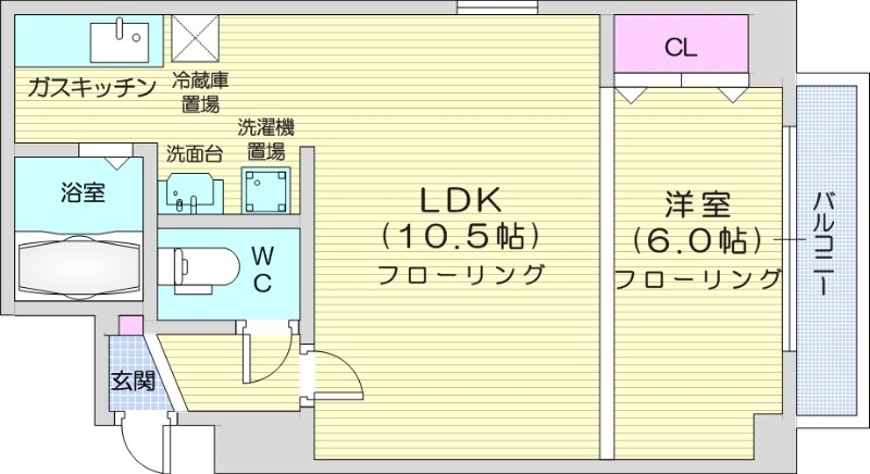 【コトン大通中央の間取り】