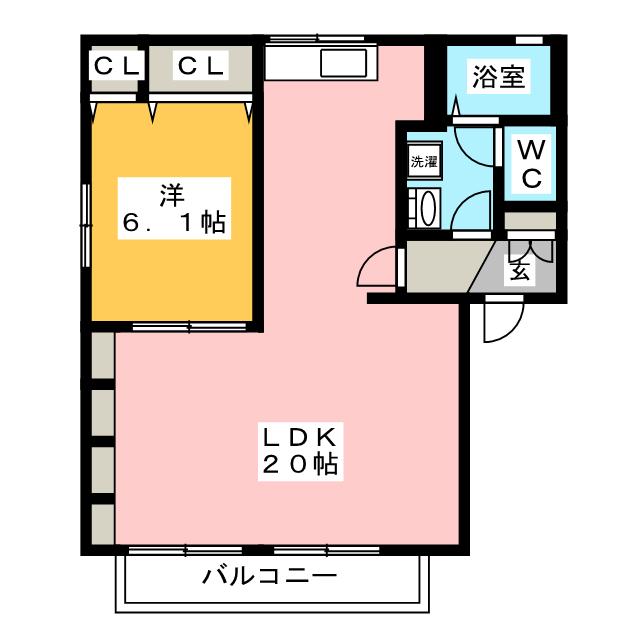 ハンプデンコートＡの間取り