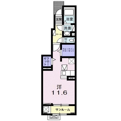 長浜市弥高町のアパートの間取り