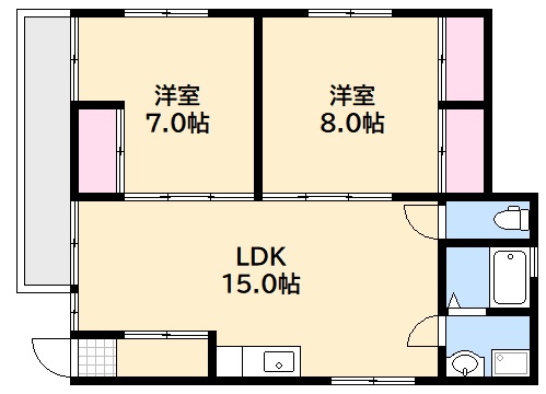 広島市西区庚午南のマンションの間取り