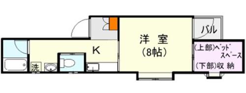 鹿児島市下荒田のマンションの間取り