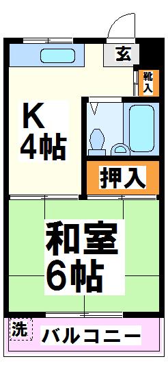 府中市府中町のマンションの間取り