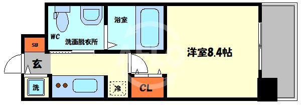 クレアートクラウン天王寺の間取り