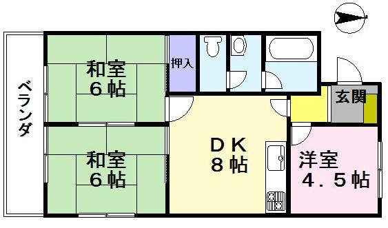 フローレ長谷川　1Fの間取り