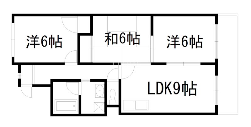 嵯峨野ロイヤルハイツの間取り