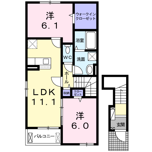 グリーン琥珀甲南IIIの間取り