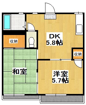 ハイツ秋桜-1の間取り