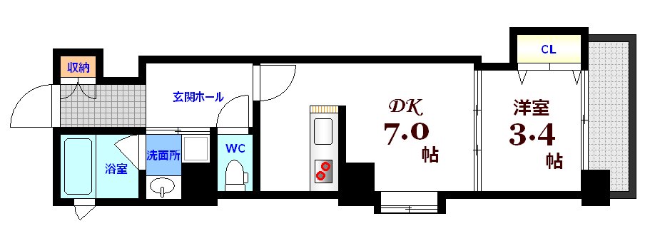 テラスコート富士見の間取り