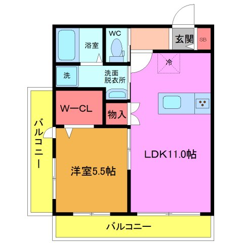 【メゾンダイヤーズIIの間取り】