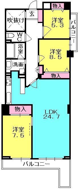 ビクトリアコート夙川の間取り