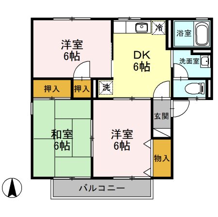 川口市大字安行のアパートの間取り