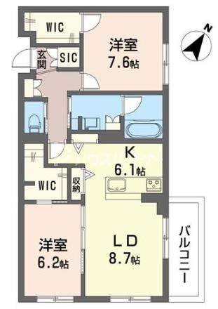 クラシアム西千葉の間取り