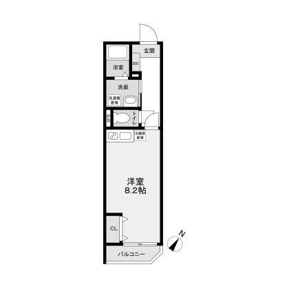 松戸市新松戸のアパートの間取り