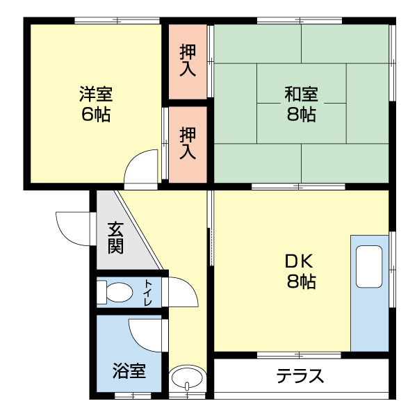 コーポ八幡館の間取り