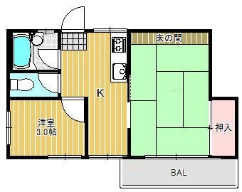 品川区平塚のアパートの間取り