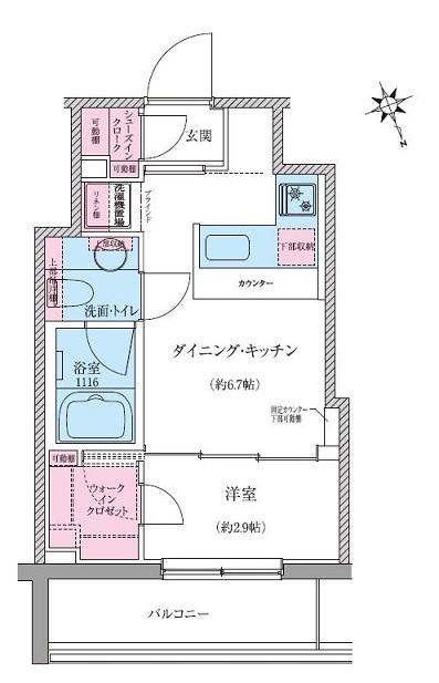 クレヴィアリグゼ世田谷松陰神社前の間取り