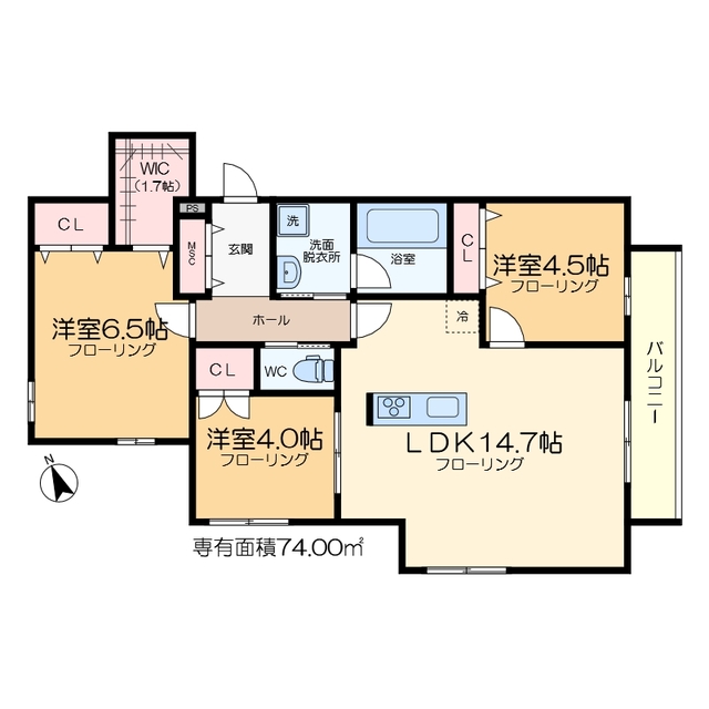 ソアヴィータ北千住の間取り