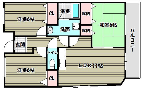 ラルジュウエストの間取り