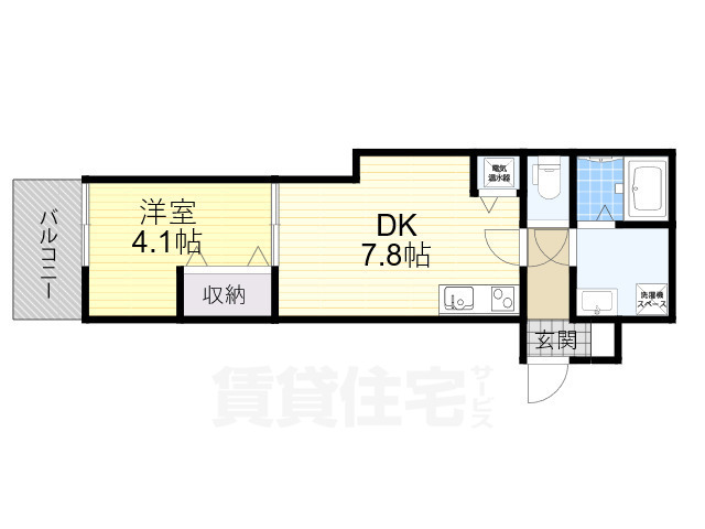 吹田市岸部中のアパートの間取り