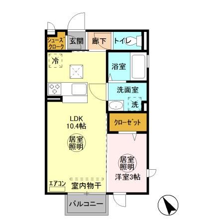 日立市日高町のアパートの間取り