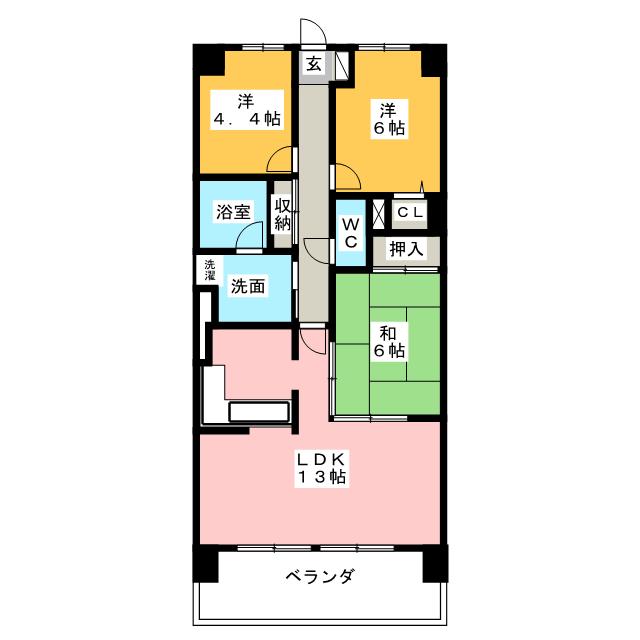 シェルモール北方の間取り