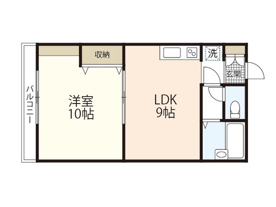 【広島市西区草津南のマンションの間取り】